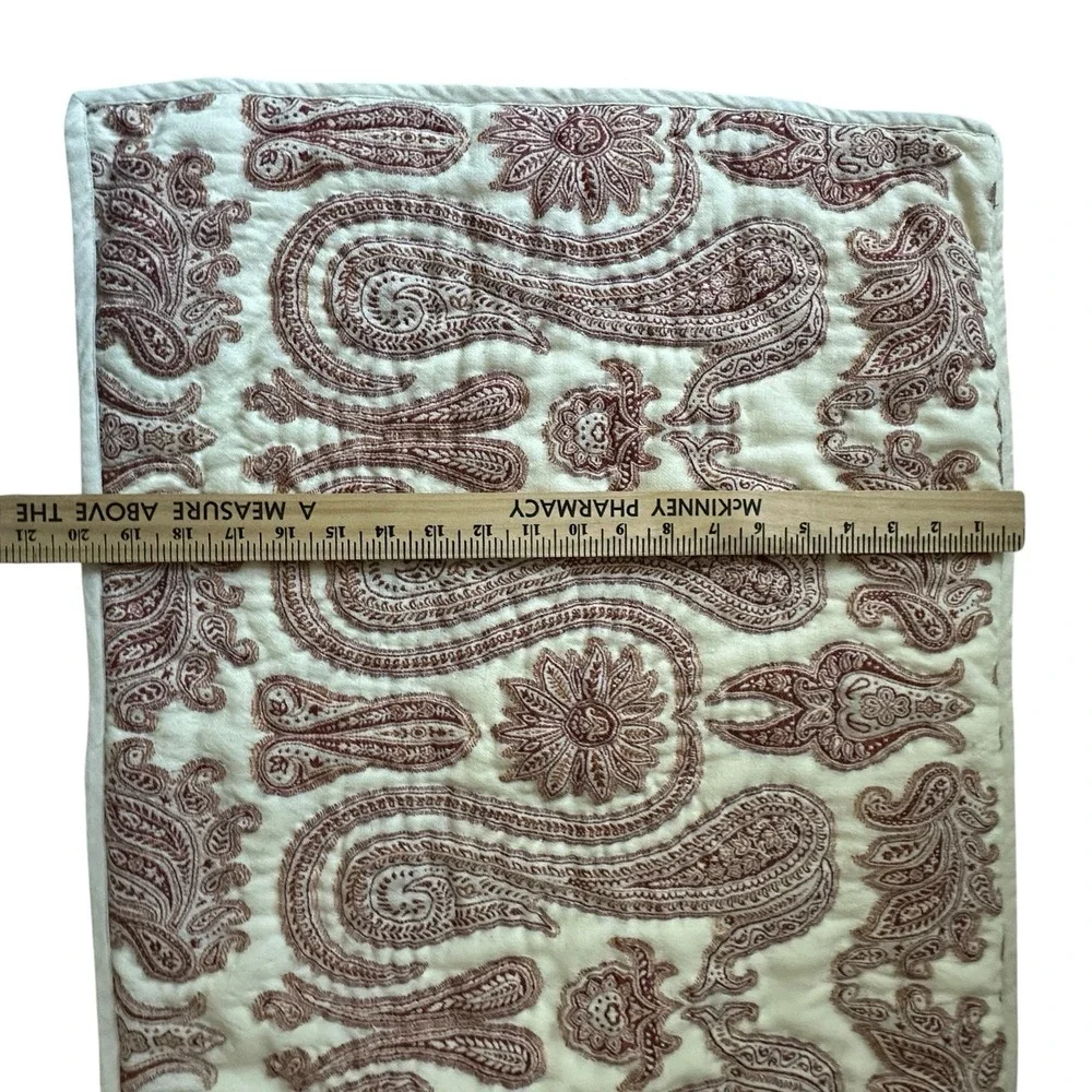 Pottery Barn Pillow Shams Lumbar Wool Blend Jacquard Paisley Set Of 2 Diff Sizes